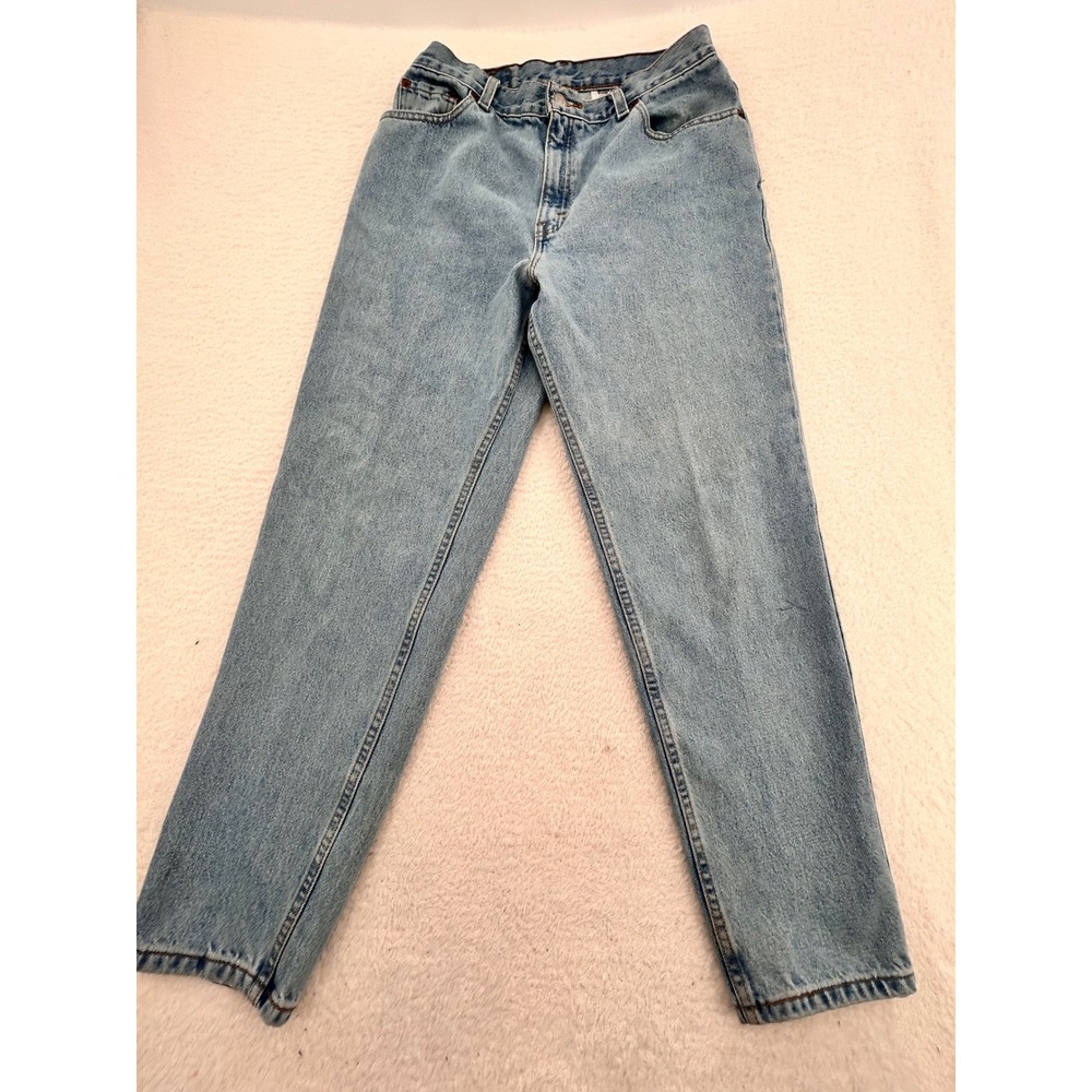 Vintage Levis 550 Relaxed Fit Tapered Leg Jeans Light Blue Denim Womens 12 REG